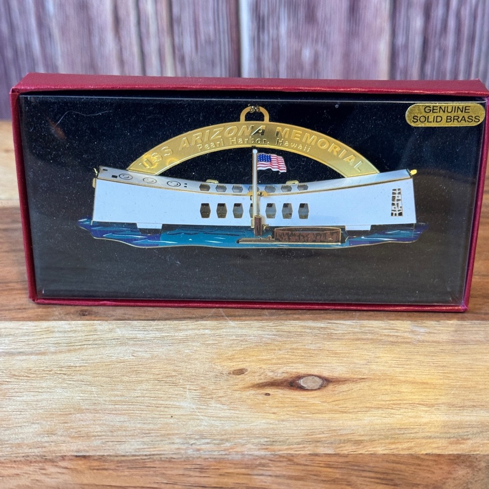 Pacific Historic Parks USS Arizona Memorial Brass Ornament Pearl Harbor Hawaii